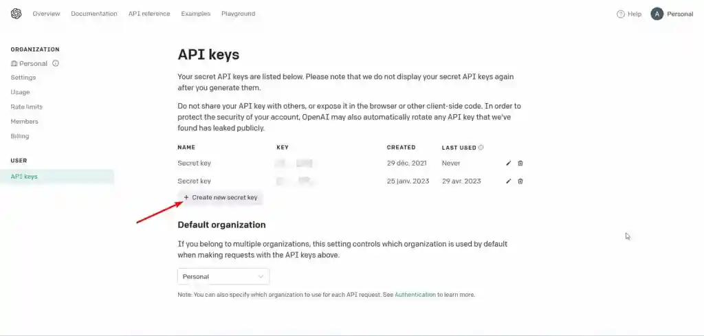open ai cle api