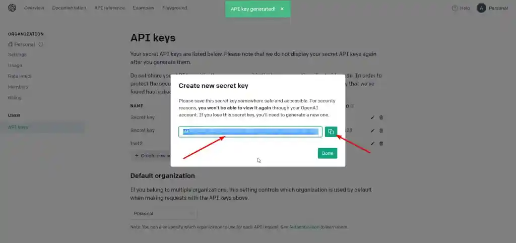 open ai cle api